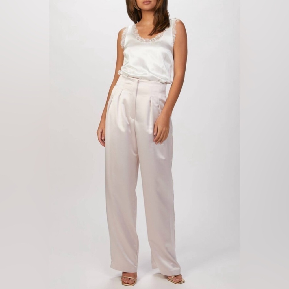 ITMFL Clyde Satin Pants In Powder - Picture 1 of 10